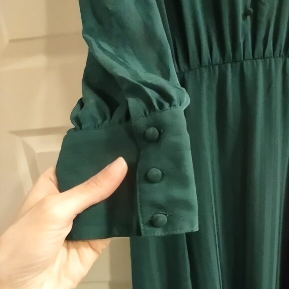 ModCloth Classy Announcement A-Line Dress Green Size 14 Midi - Picture 6 of 10